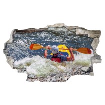 Vinilos 3d rafting kayak pared rota
